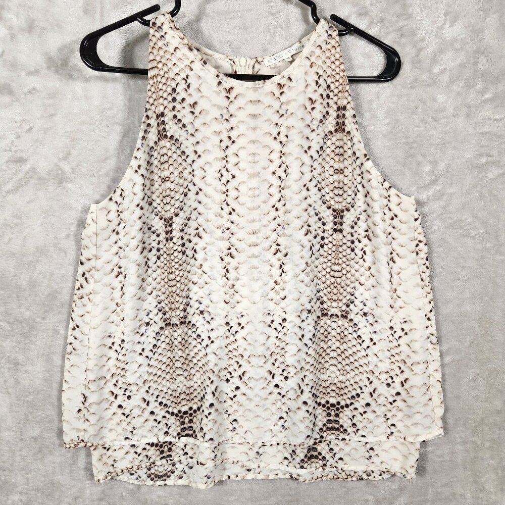 Violet + Claire Layered Snake skin top Women's Size M
